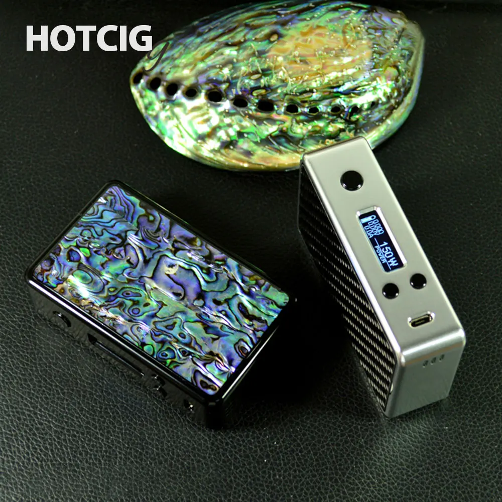 150W New Hotcig R150 TC Box MOD NO 18650 Battery Waterproof HM Chip Abalone Shell Box for Ni200 / Ti / SS316 coil Vape E-cig MOD
150W New Hotcig R150 TC Box MOD NO 18650 Battery Waterproof HM Chip Abalone Shell Box for Ni200 / Ti / SS316 coil Vape E-cig MOD