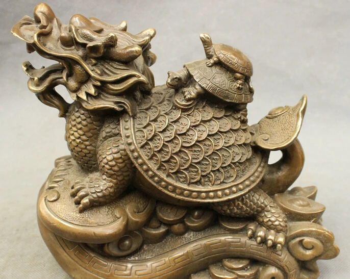 JP S0606 8" Chinese FengShui Copper Bronze Ruyi Lucky Money Wealth Dragon Turtle Statue Discount 35%
JP S0606 8" Chinese FengShui Copper Bronze Ruyi Lucky Money Wealth Dragon Turtle Statue Discount 35%