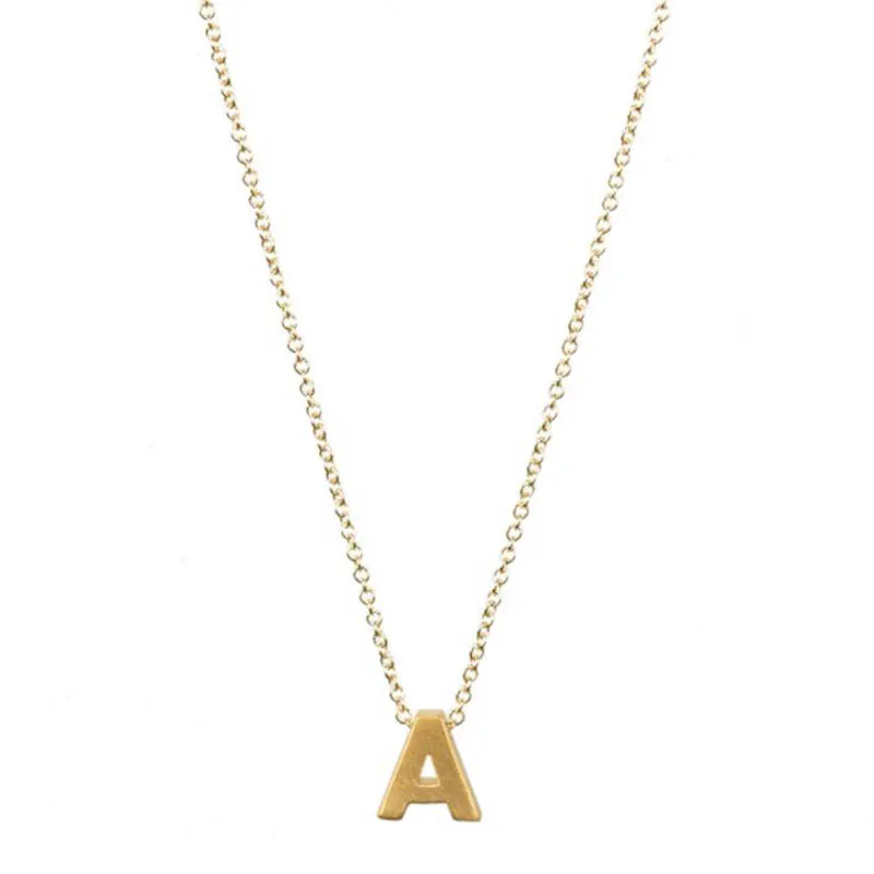 

Fashion Tiny Dainty Initial Personalized Metal 26 Word Alphabet Love Letter Pendant Necklace for Women Collar Jewelry Gift