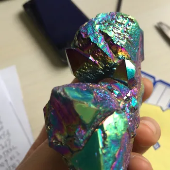D17(199g) Electroplating Colorful Healing aura Quartz Cluster Specimen Minerals Crystal feng shui Stone for Wedding Decoration
D17(199g) Electroplating Colorful Healing aura Quartz Cluster Specimen Minerals Crystal feng shui Stone for Wedding Decoration