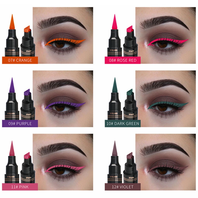 12 Color Seal Eyeliner Stamp Pencil Waterproof Long Lasting Natural Eye Liner Matte Liquid Eyes Makeup Eyeliner Eye Pencil Stamp
12 Color Seal Eyeliner Stamp Pencil Waterproof Long Lasting Natural Eye Liner Matte Liquid Eyes Makeup Eyeliner Eye Pencil Stamp