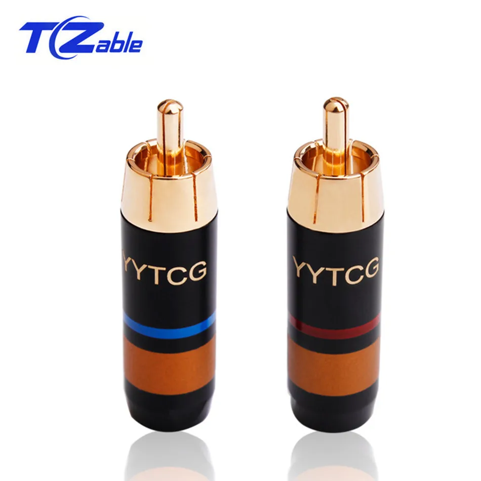 RCA Plug Male Gold-plated HIFI Hi-end Gold Reference RCA Connectors Audio Plug Audio Adapter For Amplifer For Mixer Microphone
RCA Plug Male Gold-plated HIFI Hi-end Gold Reference RCA Connectors Audio Plug Audio Adapter For Amplifer For Mixer Microphone