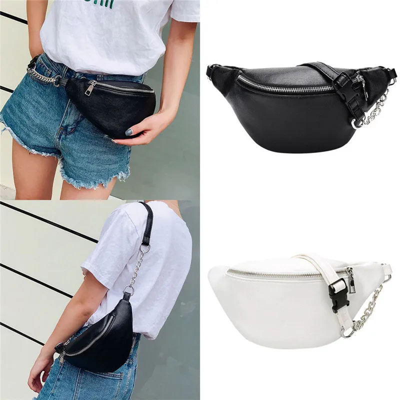 2019 Womens Waist Bag Fanny Pack PU Bag Belt Purse Small Purse Phone Key Pouch White Black Waist Packs Messenger Shoulder Bag
2019 Womens Waist Bag Fanny Pack PU Bag Belt Purse Small Purse Phone Key Pouch White Black Waist Packs Messenger Shoulder Bag