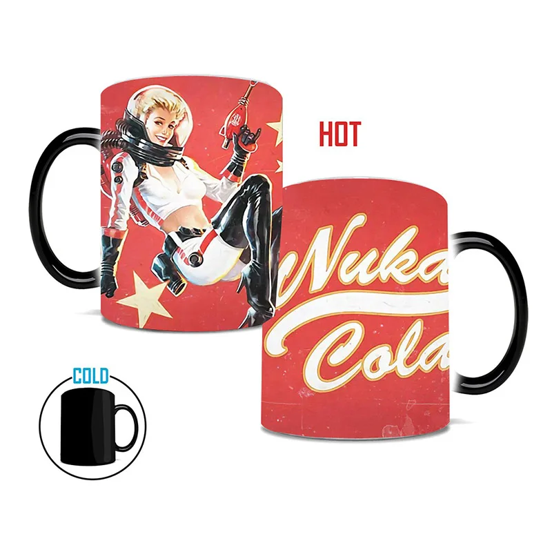 New 350mL Nuka Cola Figure Color Changing Mug Creative Fallout Style Heat Sensitive Reveal Ceramics Coffee Cups Gift For Friends
New 350mL Nuka Cola Figure Color Changing Mug Creative Fallout Style Heat Sensitive Reveal Ceramics Coffee Cups Gift For Friends