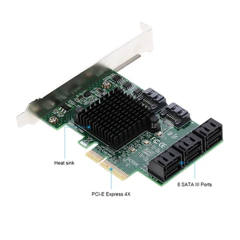 8 Port PCI-E PCI Express to SATA 3.0 III 3 6Gb Controller Card SSD PCIe SATA Card SSD SATA3.0 Adapter Raiser Low Profile Bracket
8 Port PCI-E PCI Express to SATA 3.0 III 3 6Gb Controller Card SSD PCIe SATA Card SSD SATA3.0 Adapter Raiser Low Profile Bracket