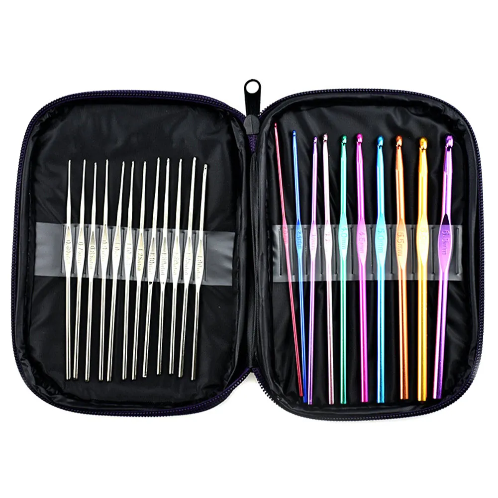 22Pcs/Set Mixed Aluminum Handle Crochet Hooks With Storage Bag Knitting Knit Needles Weave Yarn Tools Kit DC156
22Pcs/Set Mixed Aluminum Handle Crochet Hooks With Storage Bag Knitting Knit Needles Weave Yarn Tools Kit DC156
