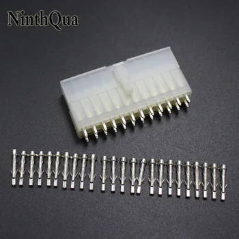 10sets 5557 5569 24P Straight Pin Wire Terminals Electrical Connector 4.2mm 24Pin Plug jack for Car Auto PC ATX
10sets 5557 5569 24P Straight Pin Wire Terminals Electrical Connector 4.2mm 24Pin Plug jack for Car Auto PC ATX
