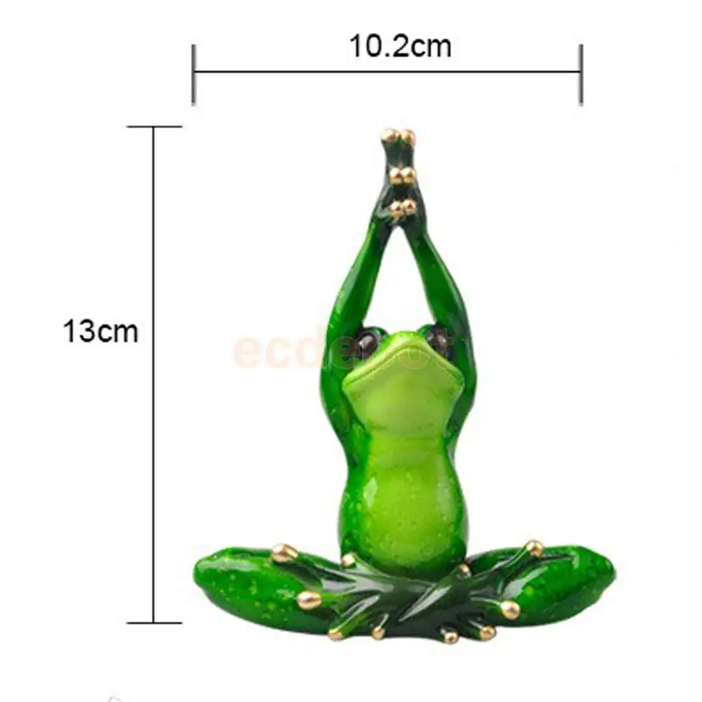 2pcs 3D Frog Figurines Miniatures Ornament Statute Bonsai Garden Decor Bonsai Plant Decoration Craft, Office Desk Ornament