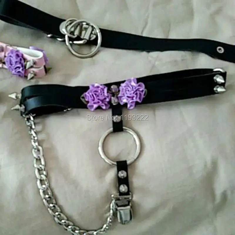 Punk Gothic Handmade Harajuku PU Soft Faux Leather Vegan Rose Flower Chains Stocking Leg Garter Belt Thigh Loop
Punk Gothic Handmade Harajuku PU Soft Faux Leather Vegan Rose Flower Chains Stocking Leg Garter Belt Thigh Loop