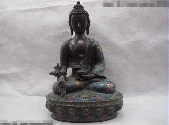 song voge gem S0082 Chinese Buddhism temple Copper cloisonne Sakyamuni Bhaisajyaguru Buddha Statue
song voge gem S0082 Chinese Buddhism temple Copper cloisonne Sakyamuni Bhaisajyaguru Buddha Statue