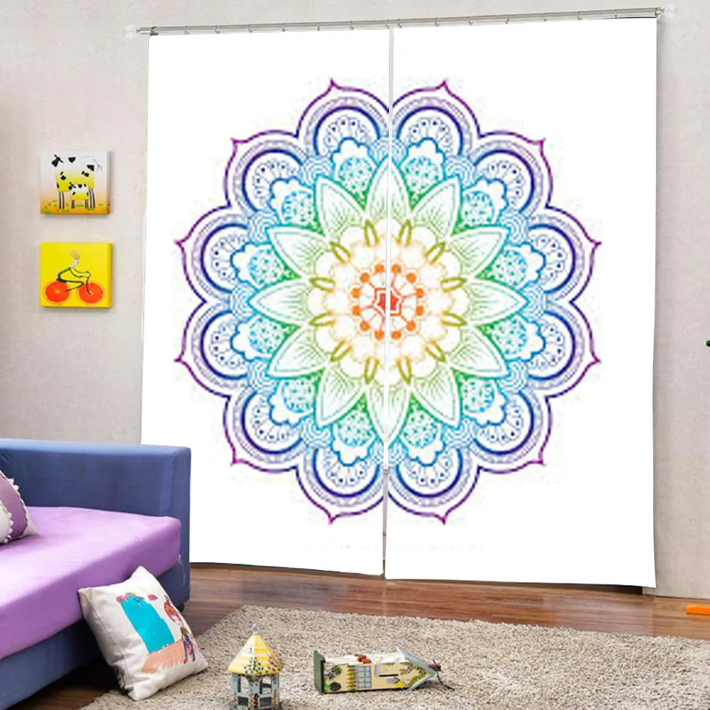 Mandala Blackout Curtain For Living Room Drapes Bedroom Kitchen Balcony Pastoral Fresh Sheer for Window Decoration
Mandala Blackout Curtain For Living Room Drapes Bedroom Kitchen Balcony Pastoral Fresh Sheer for Window Decoration