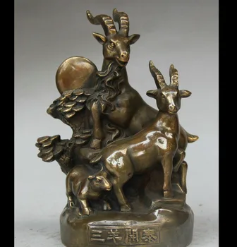 wang671115958++8" Old Chinese China Copper Feng Shui Zodiac Year Three Sheep Wealth Statue
wang671115958++8" Old Chinese China Copper Feng Shui Zodiac Year Three Sheep Wealth Statue