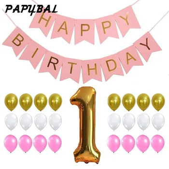 1st happy Birthday Bunting Banner Set Party Foil Balloons For Baby Shower Girl First Birthday Decoration Globos Party Supplies
1st happy Birthday Bunting Banner Set Party Foil Balloons For Baby Shower Girl First Birthday Decoration Globos Party Supplies