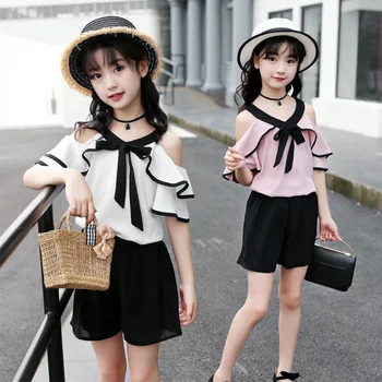 off shoulder tshirt summer girls clothes set teenager outfits girl 10 11 12 years children clothing two-pieces kids clothes suit
off shoulder tshirt summer girls clothes set teenager outfits girl 10 11 12 years children clothing two-pieces kids clothes suit