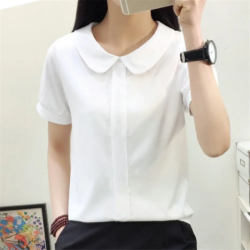 2018 Blouses Women Summer Women Tops Short Sleeve Casual Chiffon Blouse Female Work Wear Solid White Office Shirts PZ483
2018 Blouses Women Summer Women Tops Short Sleeve Casual Chiffon Blouse Female Work Wear Solid White Office Shirts PZ483