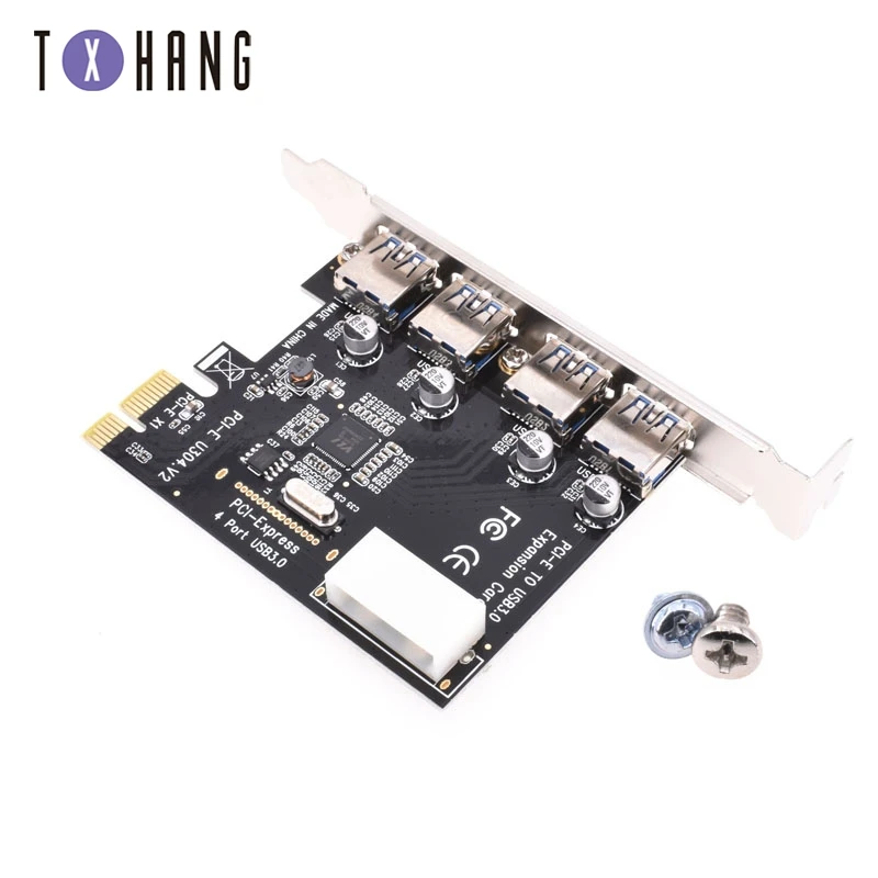 USB3.0 Expansion Card 4 Ports PCI-E to USB3.0 Computer Expansion Card 4Pin Connector HUB for Desktop Computer PC
USB3.0 Expansion Card 4 Ports PCI-E to USB3.0 Computer Expansion Card 4Pin Connector HUB for Desktop Computer PC