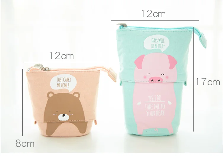 Little Animal Stand-Up Pencil Case