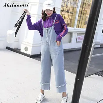 Denim Overalls 2018 Spring Summer BF Jeans Long Jumpsuit Women Casual Loose Big Pockets Straight Jeans Jumpsuits Blue Playsuits
Denim Overalls 2018 Spring Summer BF Jeans Long Jumpsuit Women Casual Loose Big Pockets Straight Jeans Jumpsuits Blue Playsuits
