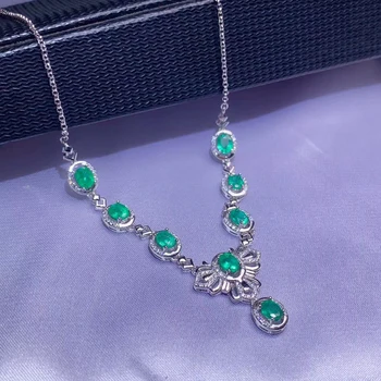 CoLife Jewelry Natural Emerald Jewelry for Wedding 8PCS 4*5mm Natural Emerald Necklace 925 Silver Emerald Necklace Gift for Lady
CoLife Jewelry Natural Emerald Jewelry for Wedding 8PCS 4*5mm Natural Emerald Necklace 925 Silver Emerald Necklace Gift for Lady
