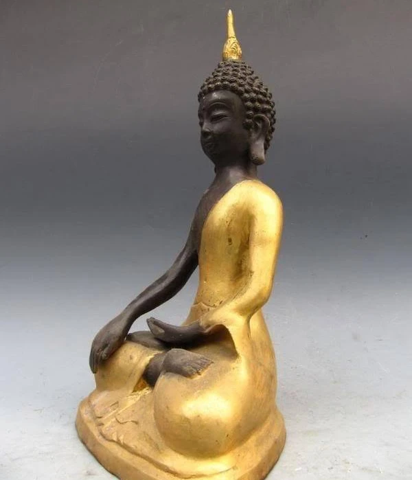 Thailand Buddhism Fane Bronze Copper Sakyamuni Buddha Statue