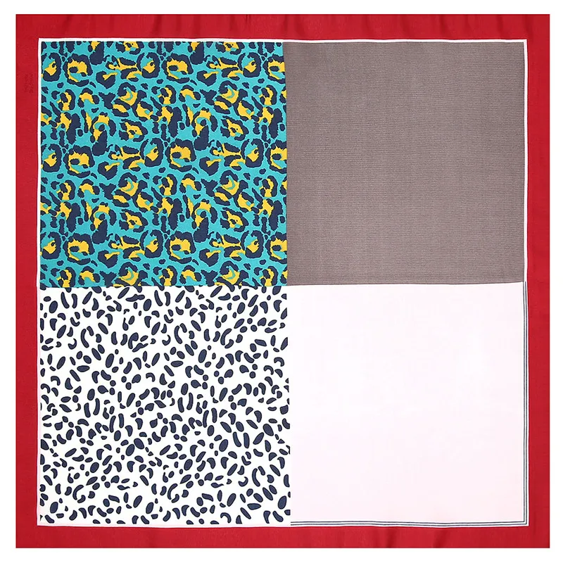 53cm Leopard Print Plaid Square Scarves Bandanna Silk Scarf Women 2019 Fashion Headband Neck Tie Band Professional Neckerchief
53cm Leopard Print Plaid Square Scarves Bandanna Silk Scarf Women 2019 Fashion Headband Neck Tie Band Professional Neckerchief