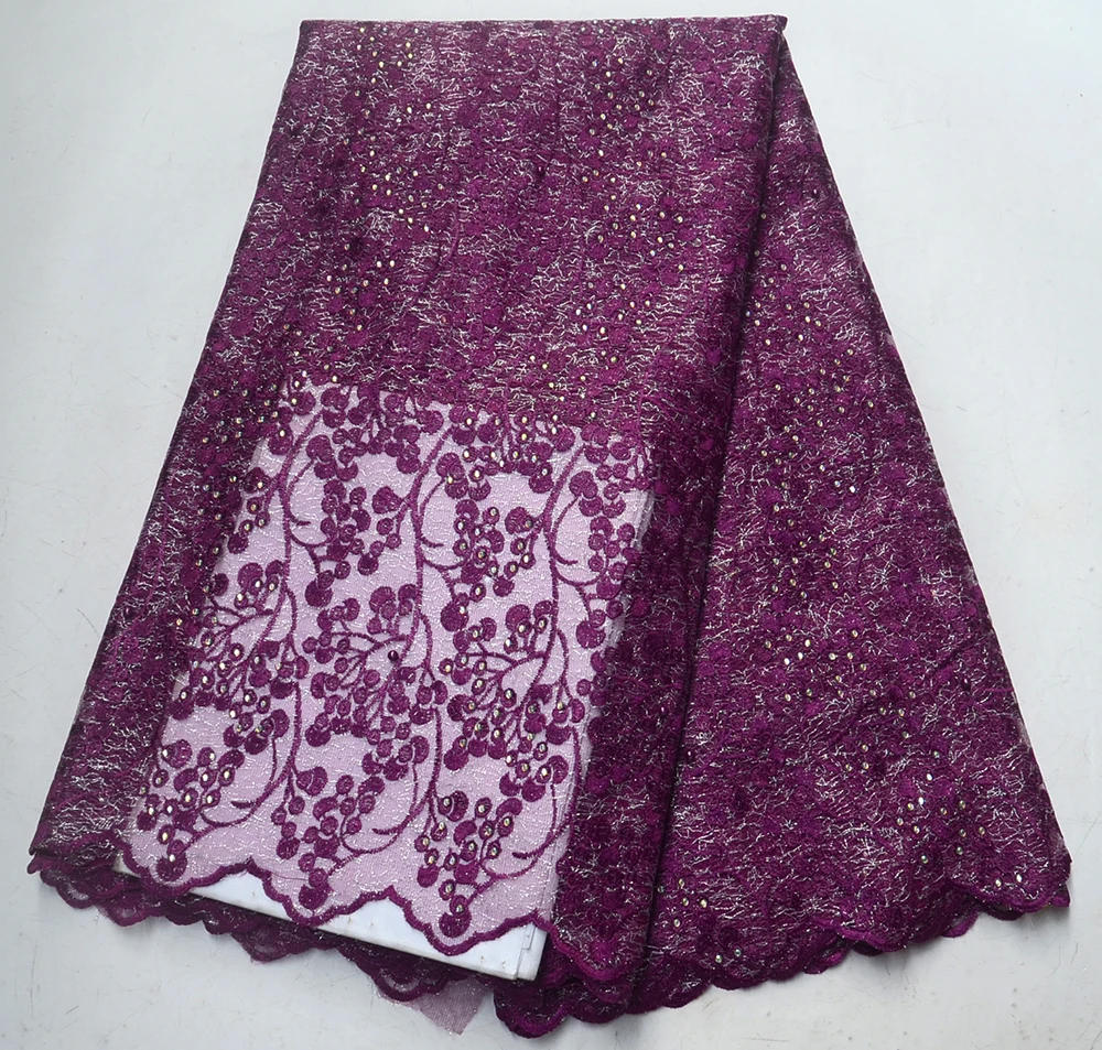 African Lace Fabric 2018 Embroidered Nigerian Laces Fabric Bridal High Quality purple stone French Tulle Lace Fabric For Women
African Lace Fabric 2018 Embroidered Nigerian Laces Fabric Bridal High Quality purple stone French Tulle Lace Fabric For Women