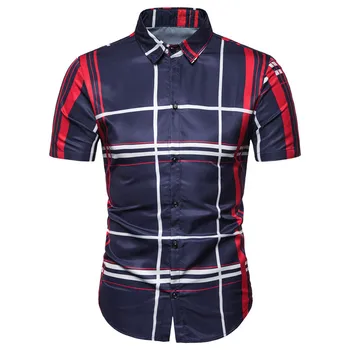 Plaid Printed Shirts Men 2019 Summer Streetwear Casual Short Sleeve Dress Shirts Classic Chemise Homme Male Hawaiian Shirt XXXL
Plaid Printed Shirts Men 2019 Summer Streetwear Casual Short Sleeve Dress Shirts Classic Chemise Homme Male Hawaiian Shirt XXXL