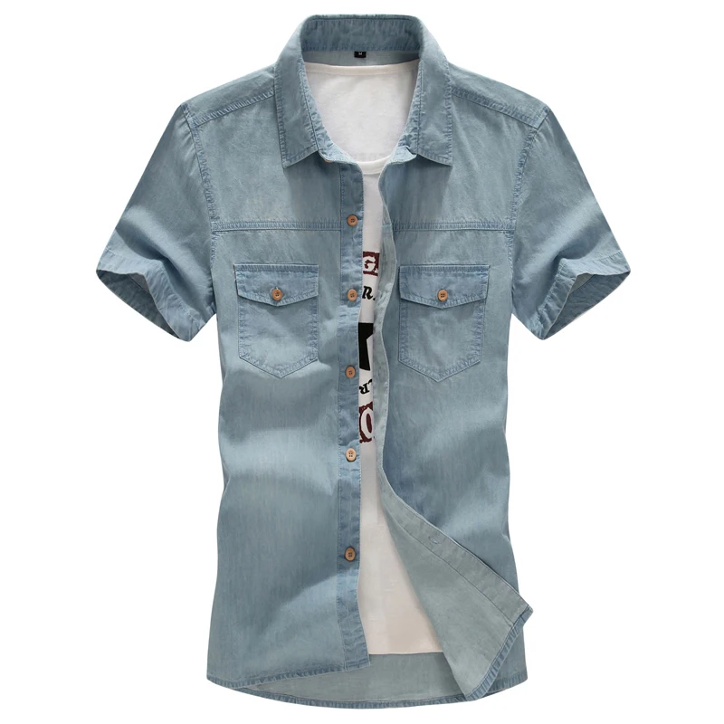 tops brand Plus Size 4XL 5XL 6XL 7XL 8XLNew Men's Denim Shirts Men Wear Loose Big Short Sleeves Cotton Shirt Men tops cotton
tops brand Plus Size 4XL 5XL 6XL 7XL 8XLNew Men's Denim Shirts Men Wear Loose Big Short Sleeves Cotton Shirt Men tops cotton