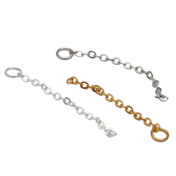 50pcs/pack 2x35mm 2x50mm Jewelry Connector Chains Copper Bulk Tail Chains Extended Extension Chain for Bracelets Necklace DIY
50pcs/pack 2x35mm 2x50mm Jewelry Connector Chains Copper Bulk Tail Chains Extended Extension Chain for Bracelets Necklace DIY
