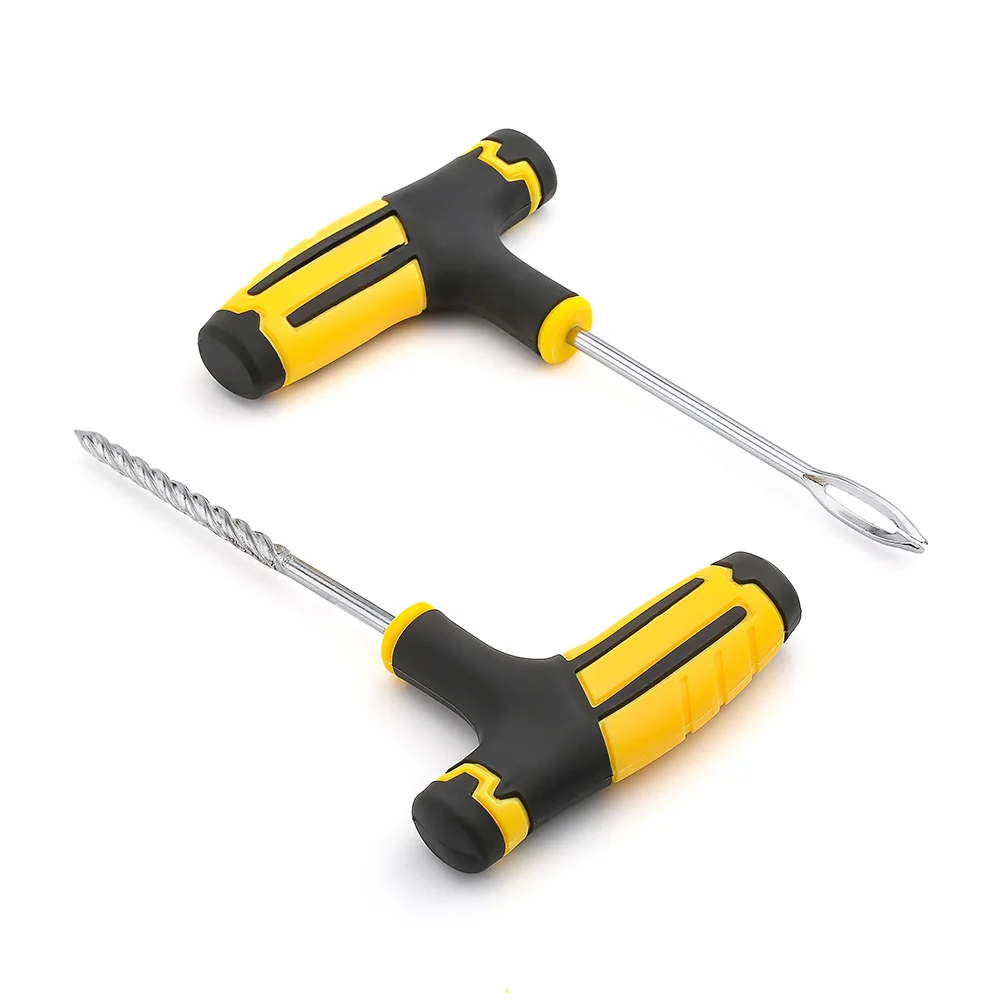Car Tire Repair Tool Tire Repair Kit Studding Tool Set Auto Bike Tubeless Tire Tyre Puncture Plug Garage Car Accessories
