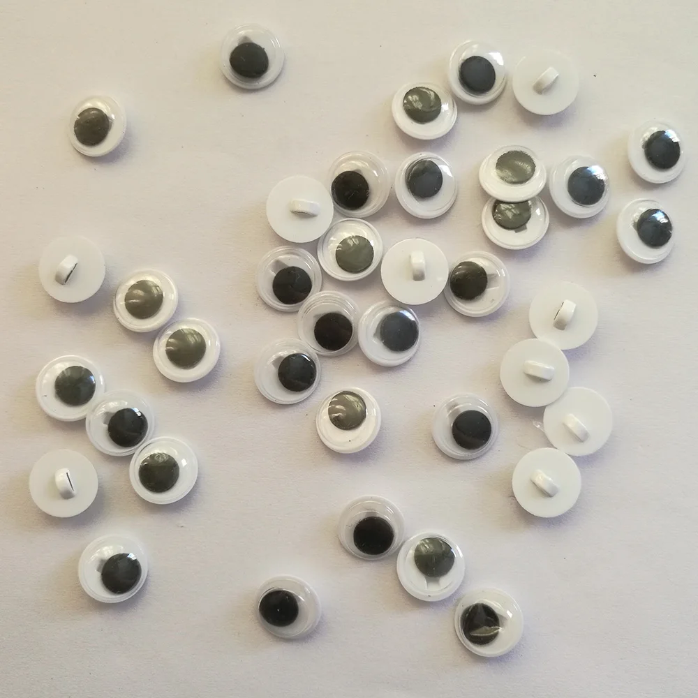 

100PC 20MM Black Googly Eyes Sew on DIY Scrapbooking for Teddy Bear Stuffed Toy Doll Parts Black Animal Puppet Dolls DIY Craft