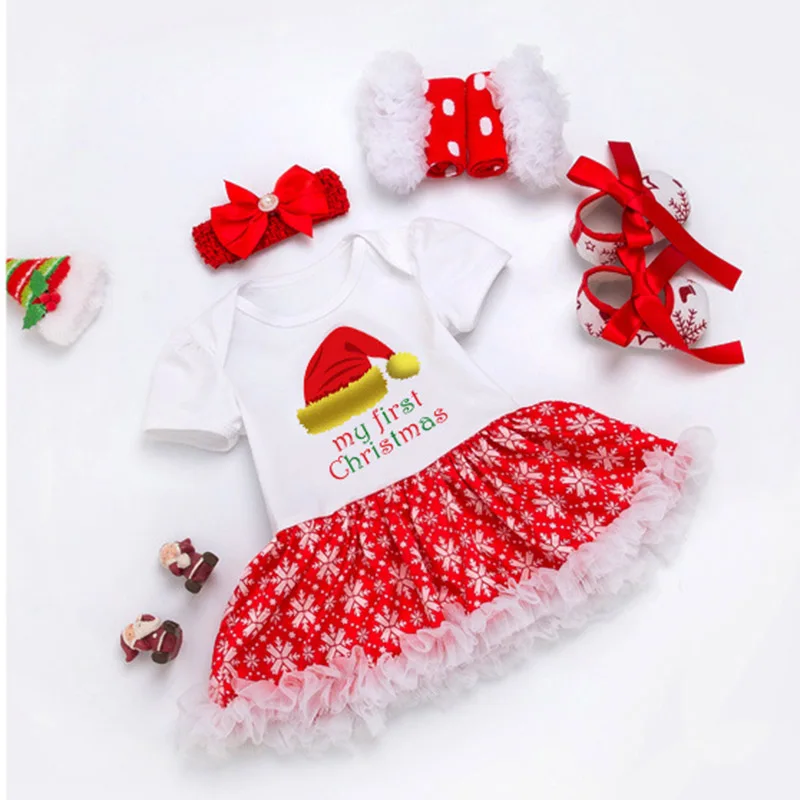 Newborn My First Christmas Clothes 4Pcs Kids Baby Girls Clothing Dresses Sets Cartoon Kids Infant Outfits For 0-24Month Girls
Newborn My First Christmas Clothes 4Pcs Kids Baby Girls Clothing Dresses Sets Cartoon Kids Infant Outfits For 0-24Month Girls