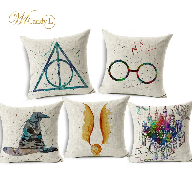 WL Candy L Harry Potter Cushion Cover Linen Goblet of Fire The Deathly Hallows Car Sofa Home Decor Pillow Cover Fundas Cojines
WL Candy L Harry Potter Cushion Cover Linen Goblet of Fire The Deathly Hallows Car Sofa Home Decor Pillow Cover Fundas Cojines