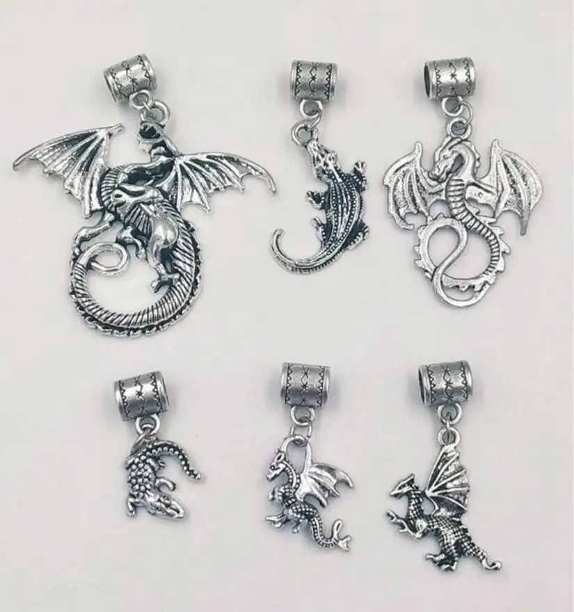 12pc Antique Silver Siamese Pterosaur/Fire Dragon/Flying Dragon/Lizard/Crocodile Charm Pendant Jewelry Accessories
12pc Antique Silver Siamese Pterosaur/Fire Dragon/Flying Dragon/Lizard/Crocodile Charm Pendant Jewelry Accessories