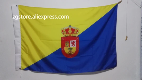 Flag of Gran Canaria Canary Islands Flag Custom Banner 3X5FT 90X150CM Banner brass metal holes
Flag of Gran Canaria Canary Islands Flag Custom Banner 3X5FT 90X150CM Banner brass metal holes