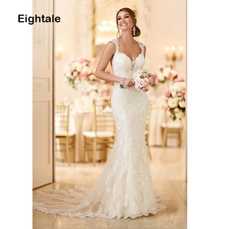 Eightale Vintage Wedding Dresses 2019 Lace Sweetheart Wedding Gowns Lace Backless Bride Dress vestido de noiva boho
Eightale Vintage Wedding Dresses 2019 Lace Sweetheart Wedding Gowns Lace Backless Bride Dress vestido de noiva boho