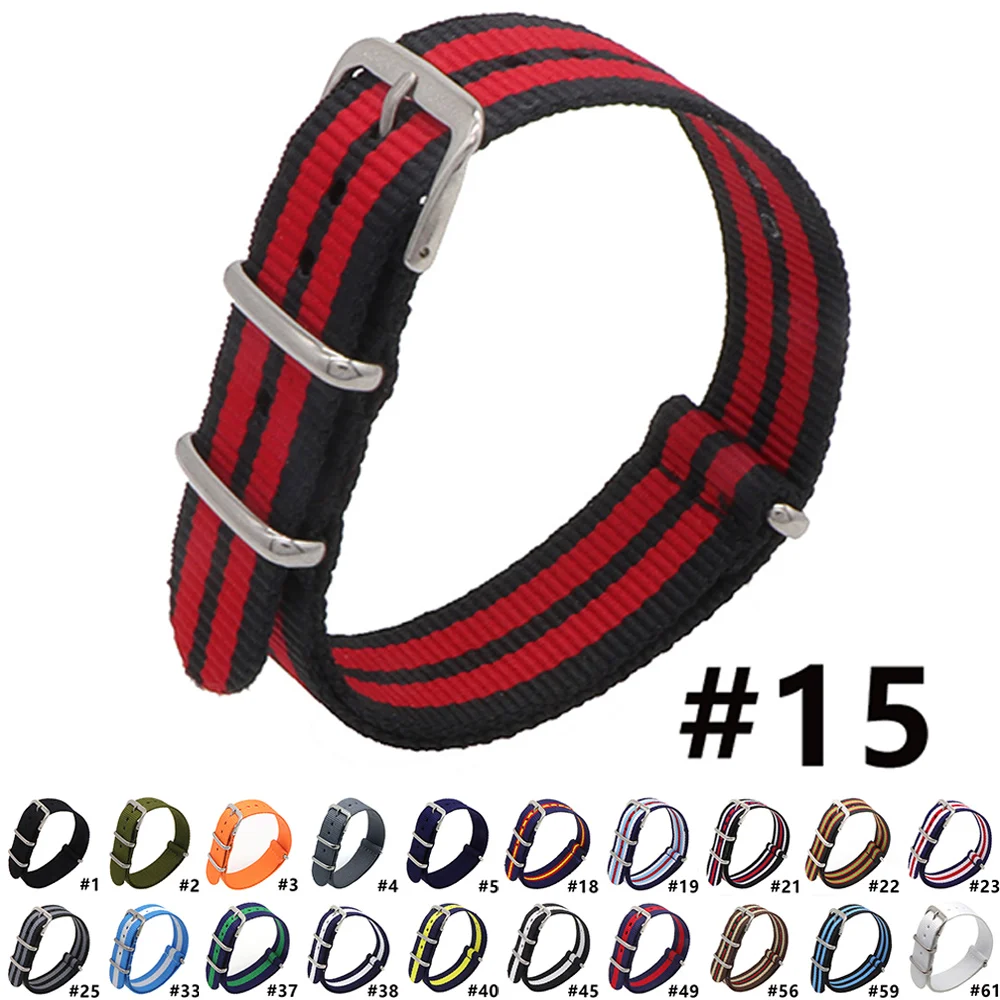 Stripe Solid Black Watch18mm 22mm 24mm Multi Color Army Military nato fabric Nylon 20mm watchbands Strap Bands Buckle
Stripe Solid Black Watch18mm 22mm 24mm Multi Color Army Military nato fabric Nylon 20mm watchbands Strap Bands Buckle