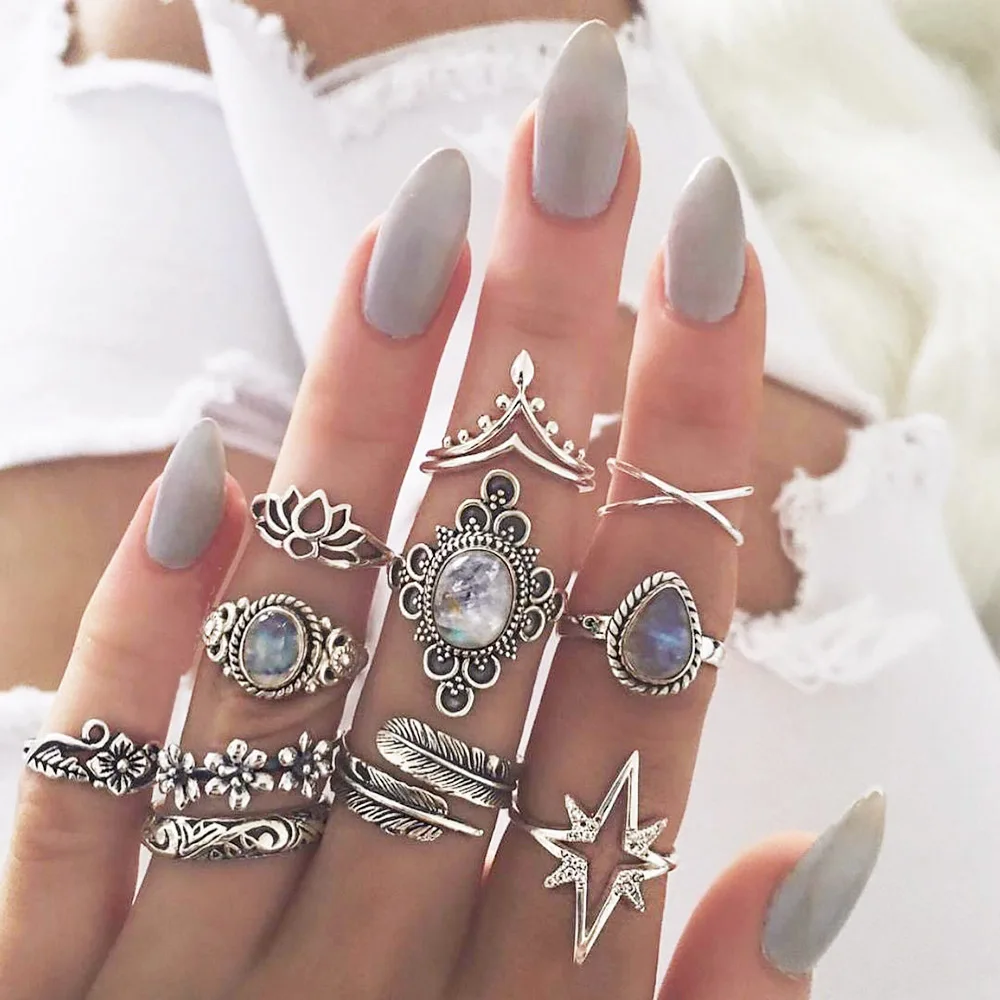 IFMIA 11 Pcs/set Women Boho Carving Flowers Leaves Water Drop Stars Crystals Gem Joint Ring Lady Party Silver Wedding Rings 2019
IFMIA 11 Pcs/set Women Boho Carving Flowers Leaves Water Drop Stars Crystals Gem Joint Ring Lady Party Silver Wedding Rings 2019