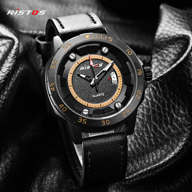 RISTOS 2019 Genuine Leather Watches Date Calendar Fashion Men Wristwatch Hombre Reloj Masculino Hombre Sport Quartz Watch 9332
RISTOS 2019 Genuine Leather Watches Date Calendar Fashion Men Wristwatch Hombre Reloj Masculino Hombre Sport Quartz Watch 9332