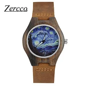 Zeroo-Ebony-Wooden-Watches-with-Soft-Leather-Band-with-Gift-Box-art-hell-oil-Fashion-lovers