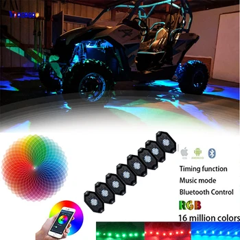 8 Pods LED RGB Rock Lights 8 in 1 boat led deck lamp 9W Waterproof IP67 Off Road LED Rock Light Kit
8 Pods LED RGB Rock Lights 8 in 1 boat led deck lamp 9W Waterproof IP67 Off Road LED Rock Light Kit