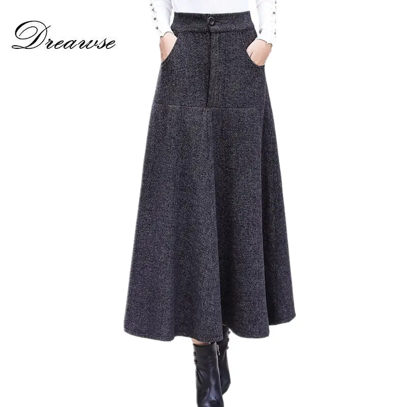 Dreawse New Woolen Skirt Retro Striped Skirts High Waist Big Swing A-Line Thickening Long Umbrella Skirt Autumn Warm Jupe MZ3098
Dreawse New Woolen Skirt Retro Striped Skirts High Waist Big Swing A-Line Thickening Long Umbrella Skirt Autumn Warm Jupe MZ3098