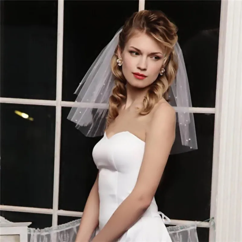 2019 Bridal veils Wedding Veil Tulle Short Pearls with comb Veil velos de novia voile Mariage Perles White Ivory Stars Starry
2019 Bridal veils Wedding Veil Tulle Short Pearls with comb Veil velos de novia voile Mariage Perles White Ivory Stars Starry