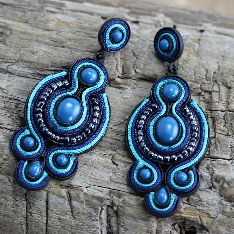 Ethnic vintage women dangle jewelry hanging with stones earrings soutache jewelry
Ethnic vintage women dangle jewelry hanging with stones earrings soutache jewelry