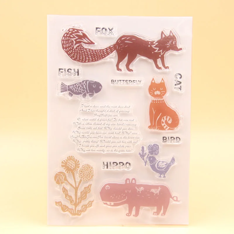 KSCRAFT Animals Transparent Clear Silicone Stamps for DIY Scrapbooking/Card Making/Kids Crafts Fun Decoration Supplies M27
KSCRAFT Animals Transparent Clear Silicone Stamps for DIY Scrapbooking/Card Making/Kids Crafts Fun Decoration Supplies M27