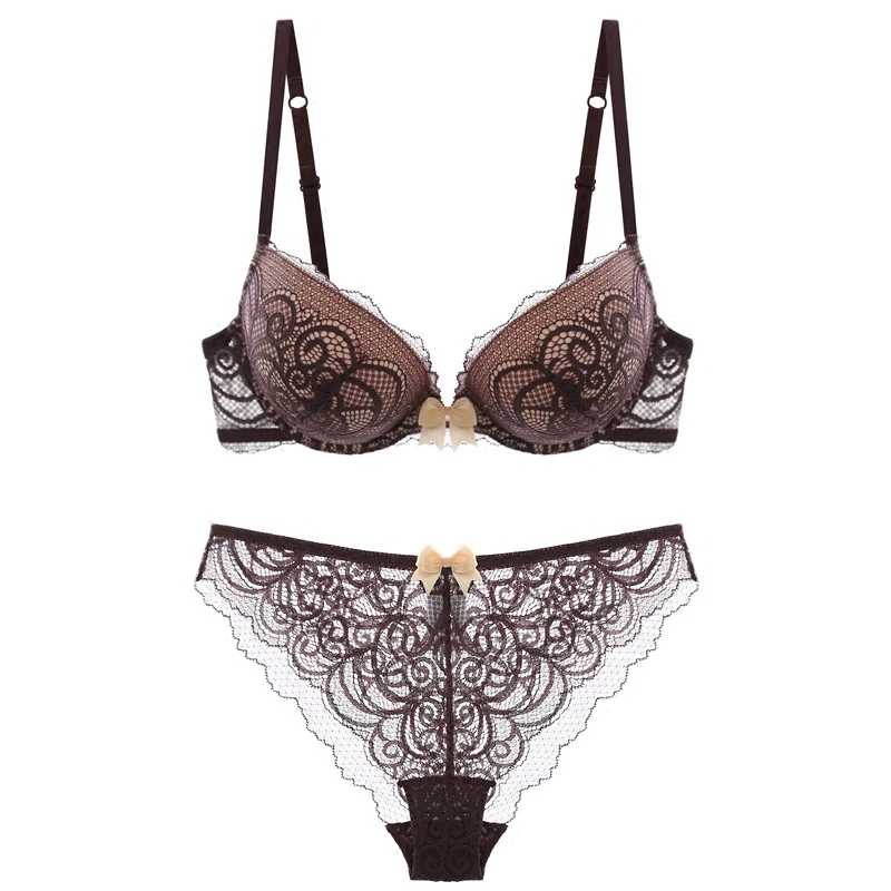 New deep-v neck lace ladies lingerie set France romantic women fashion sexy push up bra brief sets contrast color underwear
New deep-v neck lace ladies lingerie set France romantic women fashion sexy push up bra brief sets contrast color underwear