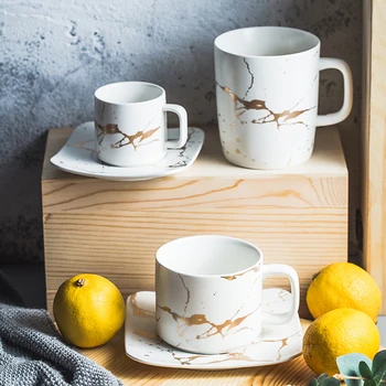 MUZITY Ceramic Tea Cup Set Creative Golden Design Porcelain Tea Cup And Saucer Black Coffee Cup Set Drinkware 
MUZITY Ceramic Tea Cup Set Creative Golden Design Porcelain Tea Cup And Saucer Black Coffee Cup Set Drinkware