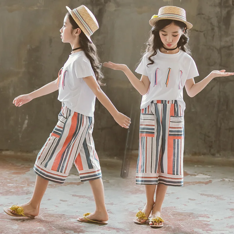 Girls Clothing Sets 2019 New Summer Fashion Girls Sleeveless Splicing Design T-shirt+Casual Pants 2Pcs Baby Girls Clothes
Girls Clothing Sets 2019 New Summer Fashion Girls Sleeveless Splicing Design T-shirt+Casual Pants 2Pcs Baby Girls Clothes