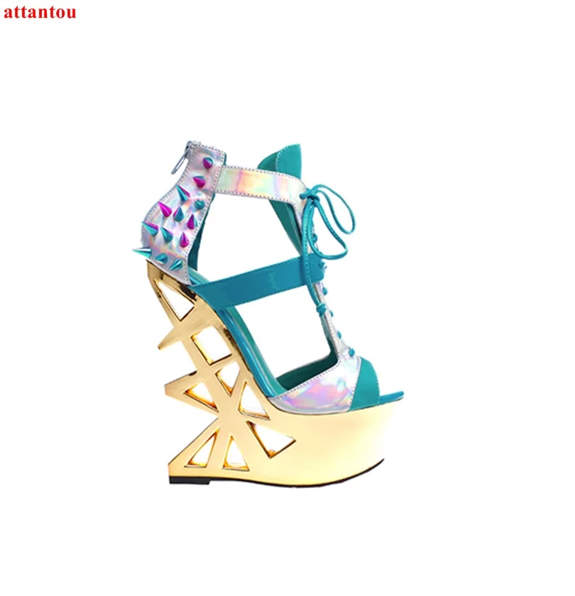 Strange Style Heel Blue Woman sandals lace up high heels summer fashion sexy pumps female party show single shoes model shoe
Strange Style Heel Blue Woman sandals lace up high heels summer fashion sexy pumps female party show single shoes model shoe