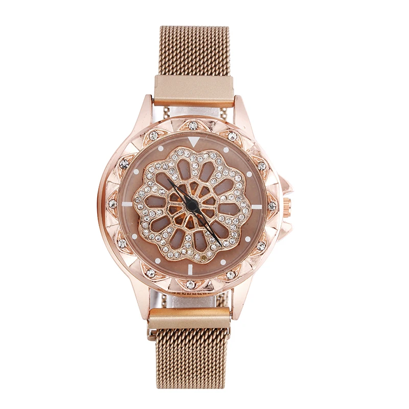 Women Fashion Diamond Rotating magnetic Watch Starry Sky Flower Female Luxury Stainless Steel Quartz Ladies Wrist Watch Dress
Women Fashion Diamond Rotating magnetic Watch Starry Sky Flower Female Luxury Stainless Steel Quartz Ladies Wrist Watch Dress